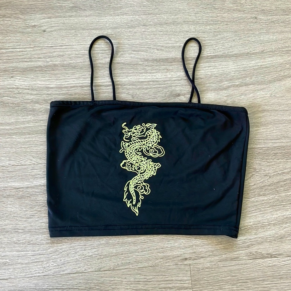Black Dragon Crop Top